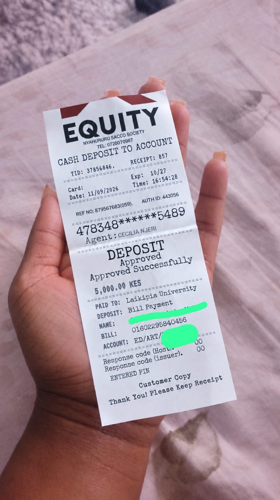 fake receipt